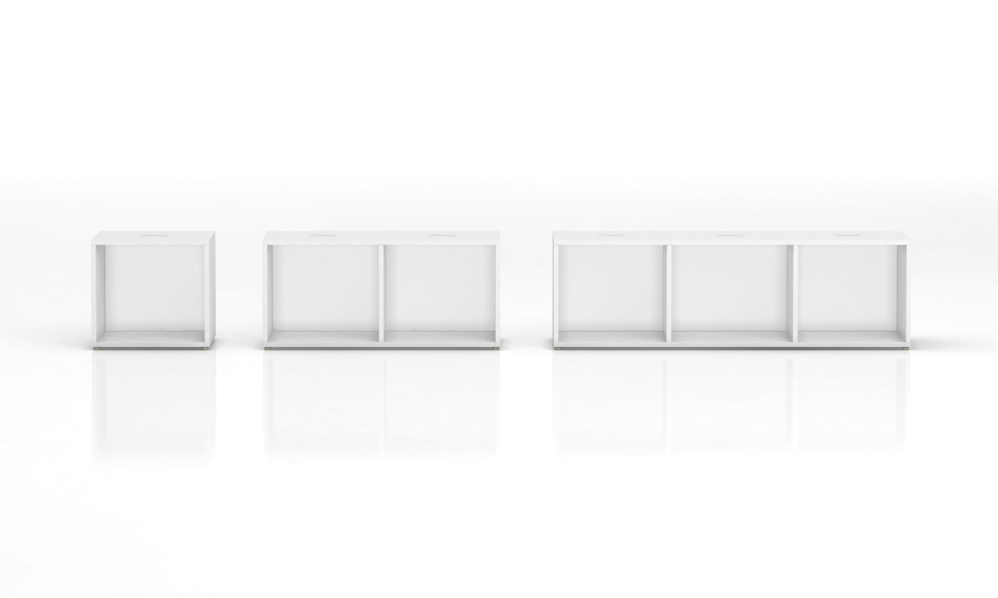 Regał biurowy Oxo moduł środkowy firmy Majencia - Nowy Styl