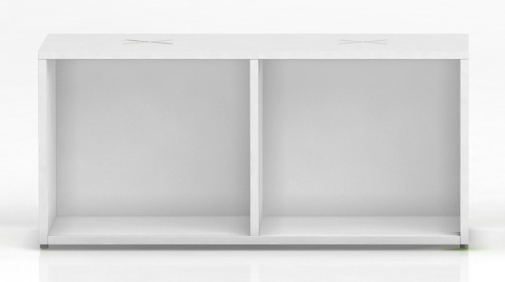 Główna galeria - Regał biurowy w białym kolorze Oxo moduł dolny z jedną przegrodą pionową firmy Majencia - Nowy Styl (8)