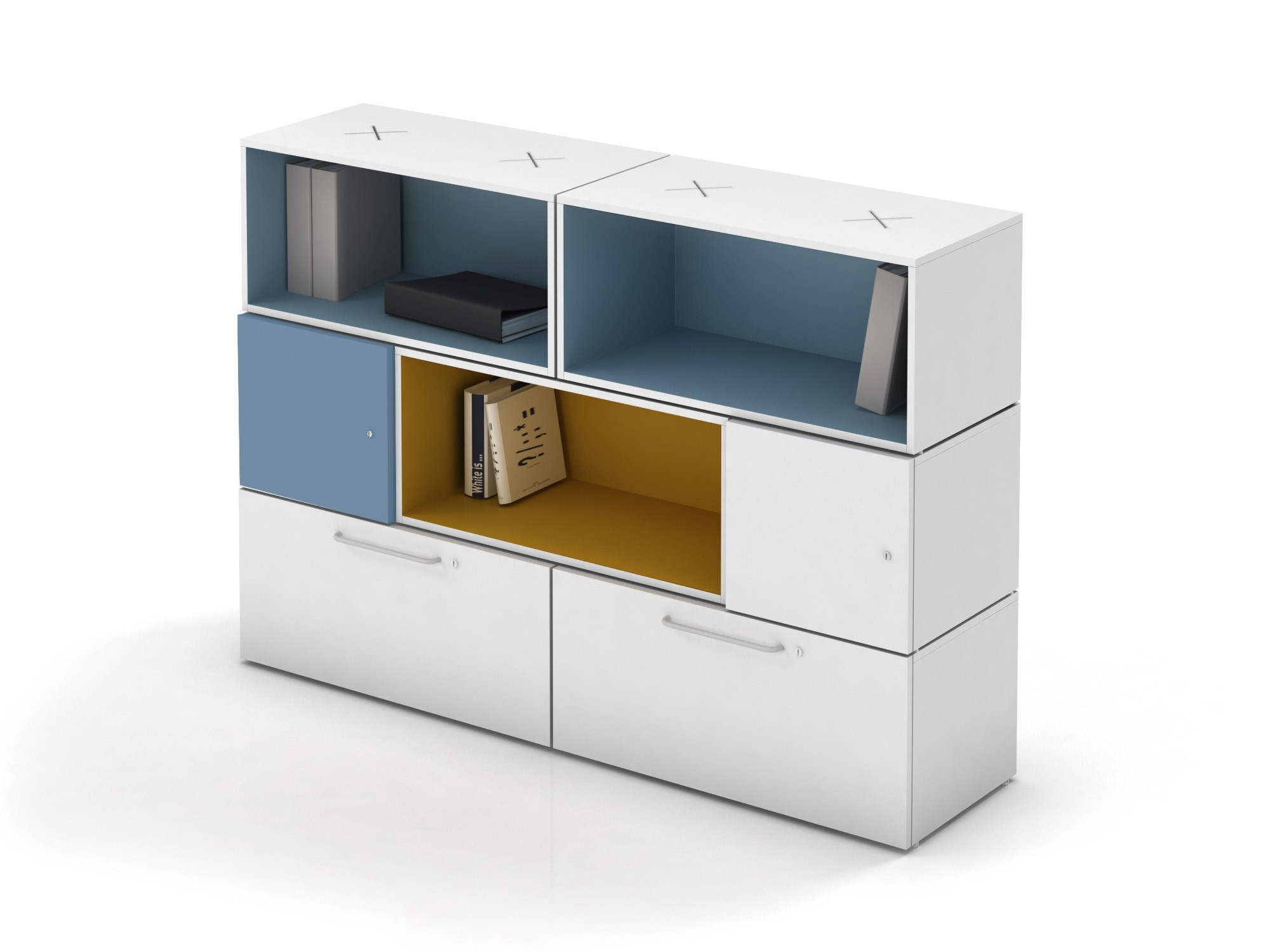 Główna galeria - Szafka biurowa Oxo moduł środkowy drzwi otwierane lewe firmy Majencia - Nowy Styl (2)