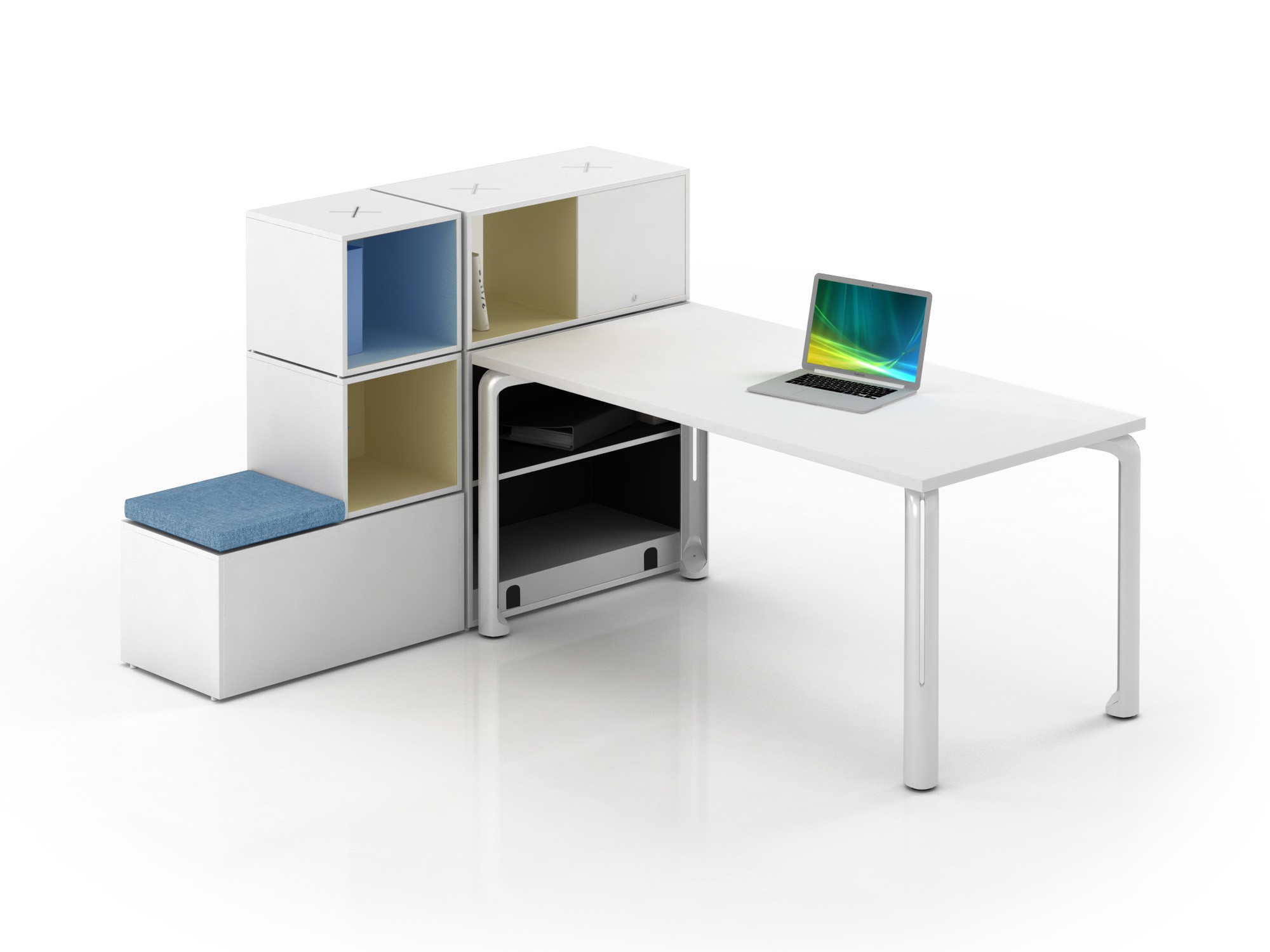 Regał biurowy Oxo moduł dolny firmy Majencia - Nowy Styl