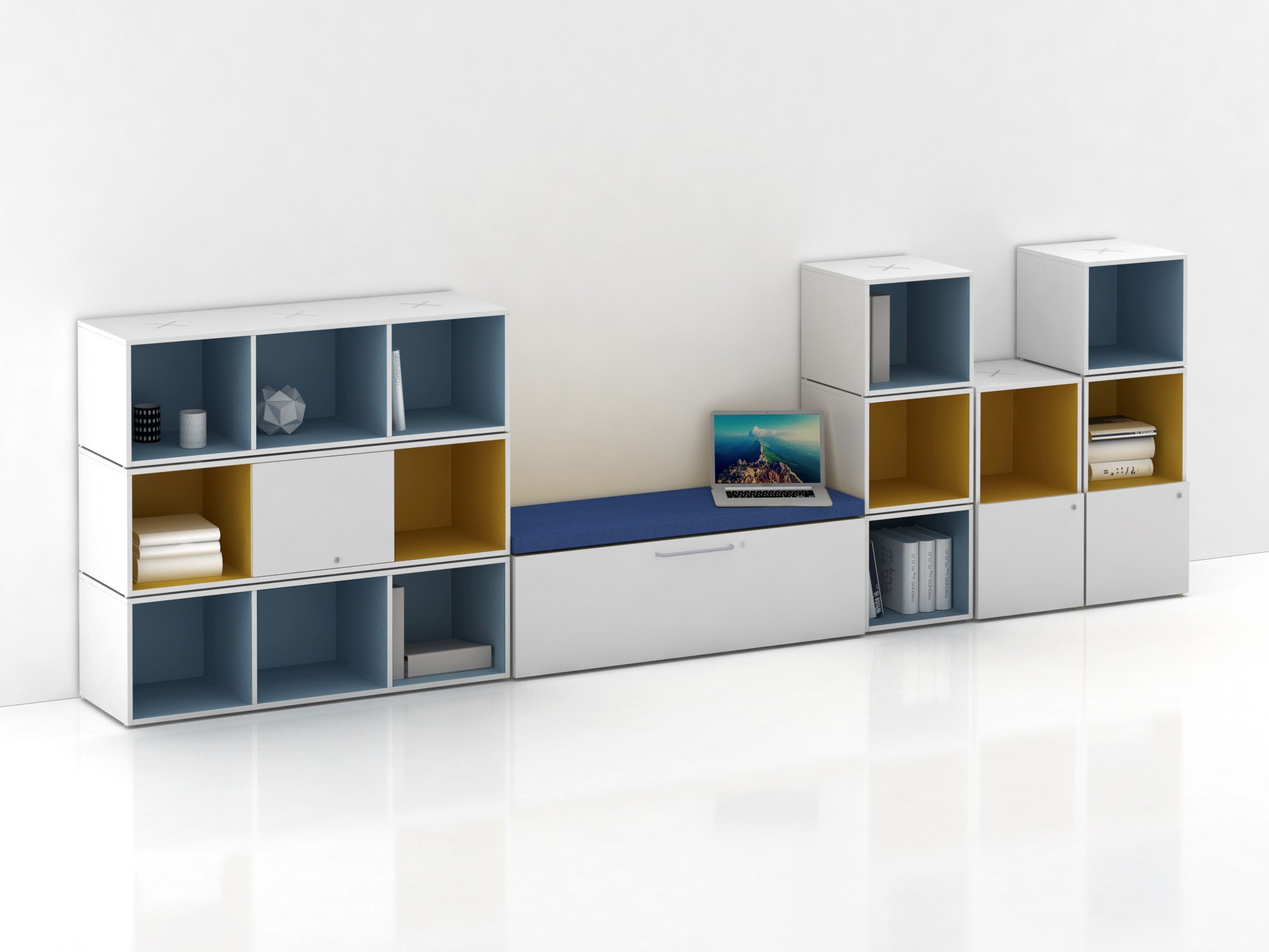 Główna galeria - Poduszka na szafkę Oxo kolor Niebieski Morski firmy Majencia - Nowy Styl (2)