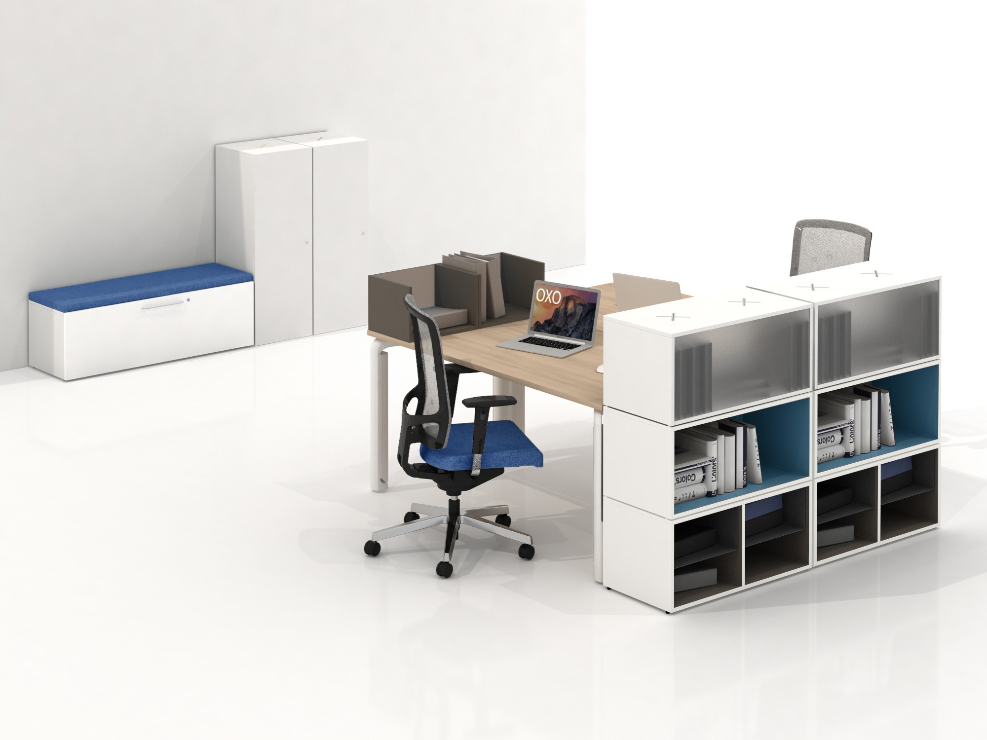 Główna galeria - Poduszka na szafkę Oxo kolor Niebieski Morski firmy Majencia - Nowy Styl (4)