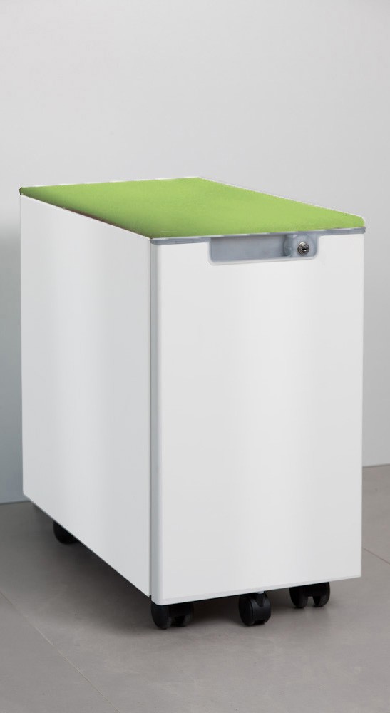 Kontenerek biurowy metalowy MaBox z poduszką firmy MAJENCIA - NOWY STYL