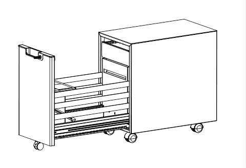 Główna galeria - Kontenerek biurowy metalowy MaBox z ozdobnym blatem firmy MAJENCIA - NOWY STYL (4)