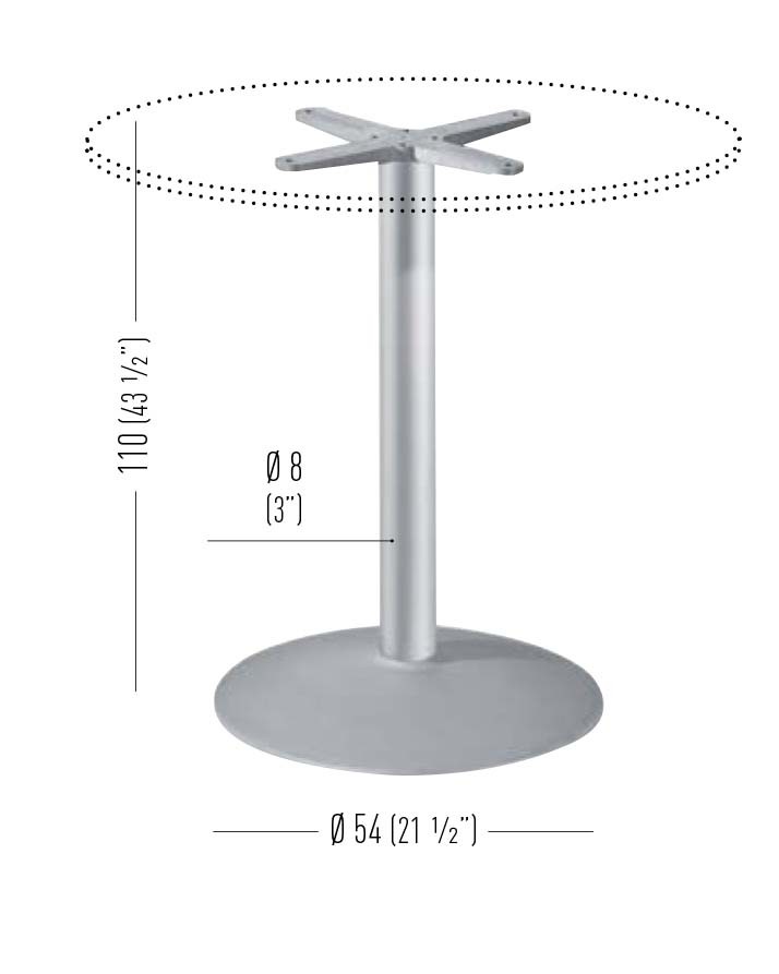 Główna galeria - Stolik kawiarniany, wysoki 110cm firmy GABER fi 60 (6)