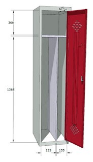 Główna galeria - Szafa BHP, szatniowa na czystą i brudną odzież firmy PROMEDIF (2)