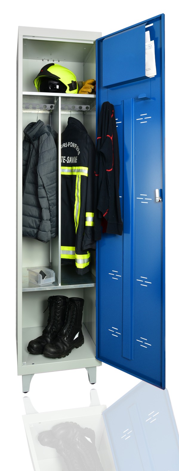 Główna galeria - Szafa BHP, strażacka jednoosobowa firmy PROMEDIF - Dzielona (2)