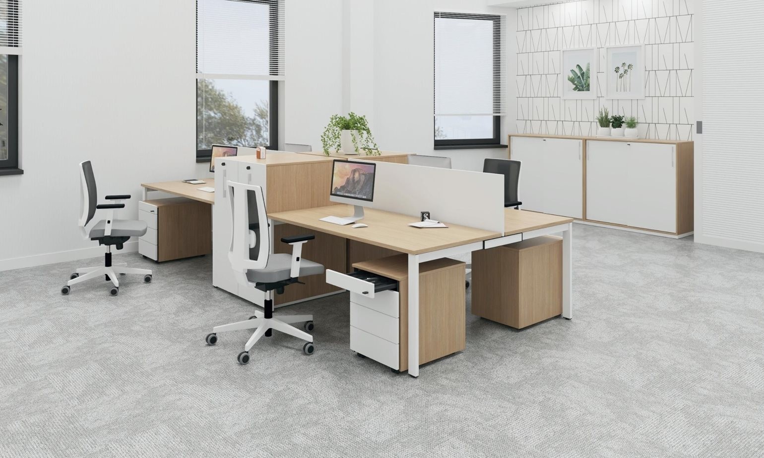 Główna galeria - SQart Workstation Kontener Mobilny kolor NE Klon (6)