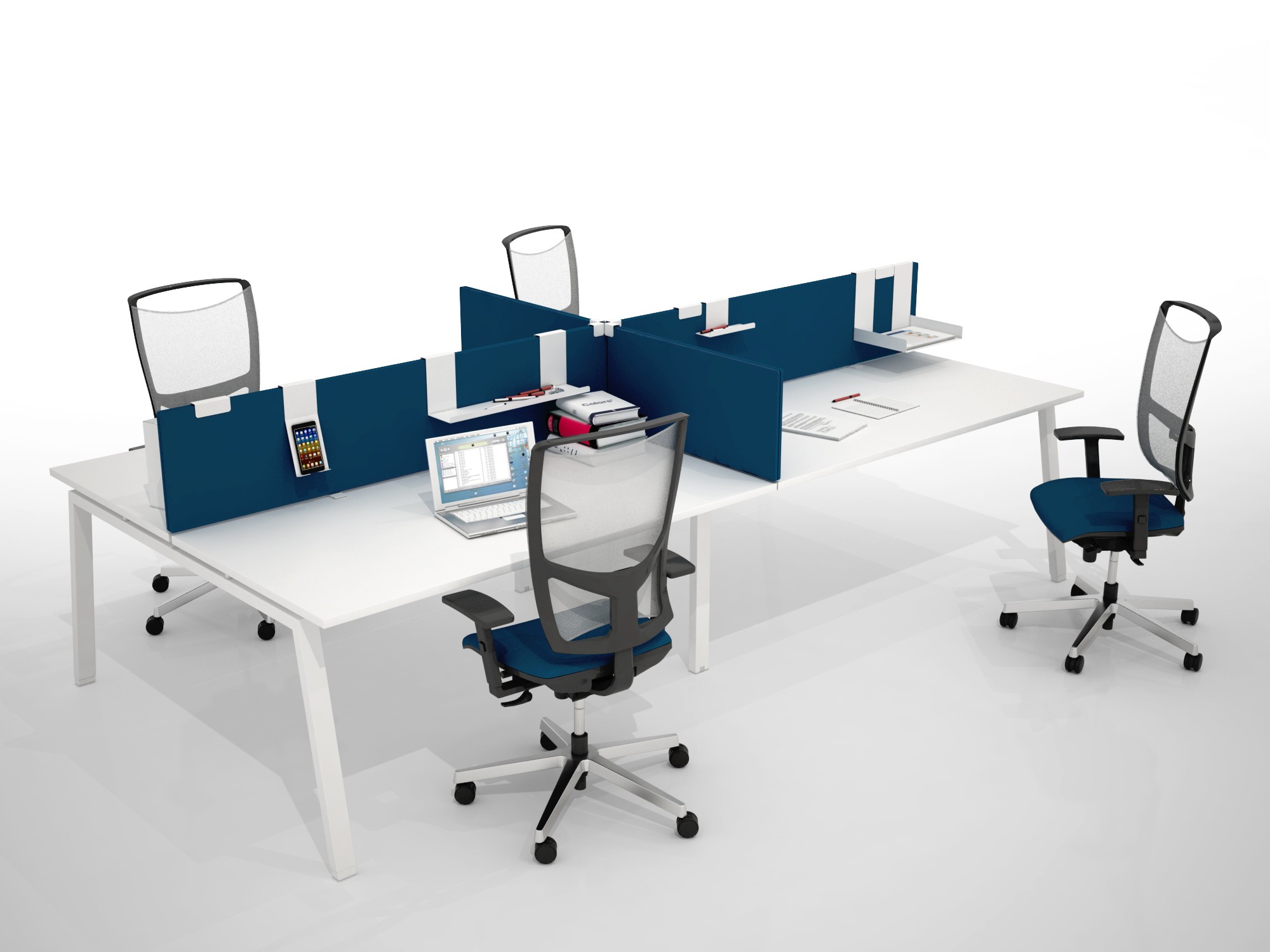 Przegroda boczna do biurka, Ekran akustyczny Maskot - Tapicerowany 540 x 381 mm