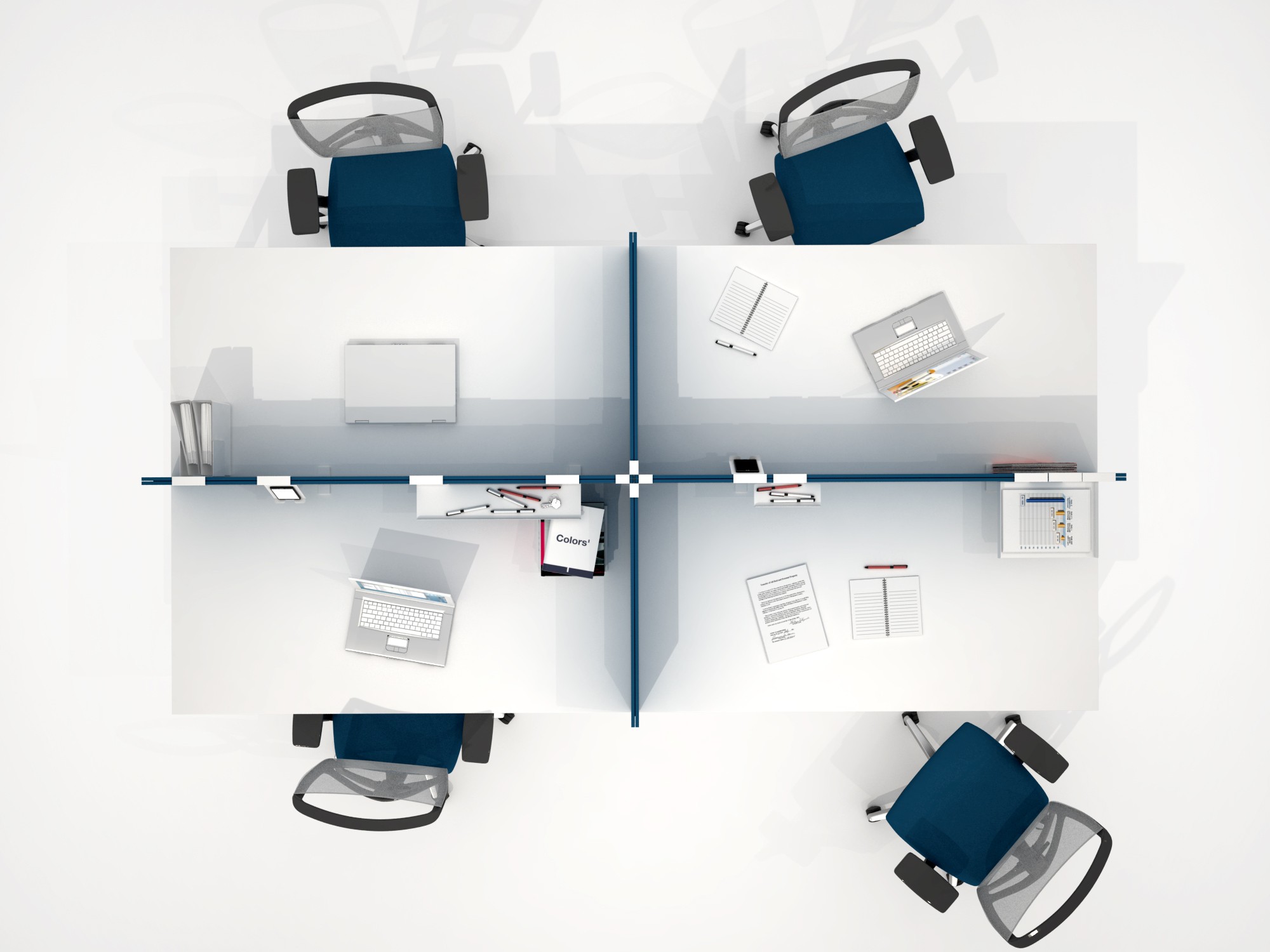 Główna galeria - Przegroda boczna do biurka, Ekran akustyczny Maskot - Tapicerowany 540 x 381 mm (2)