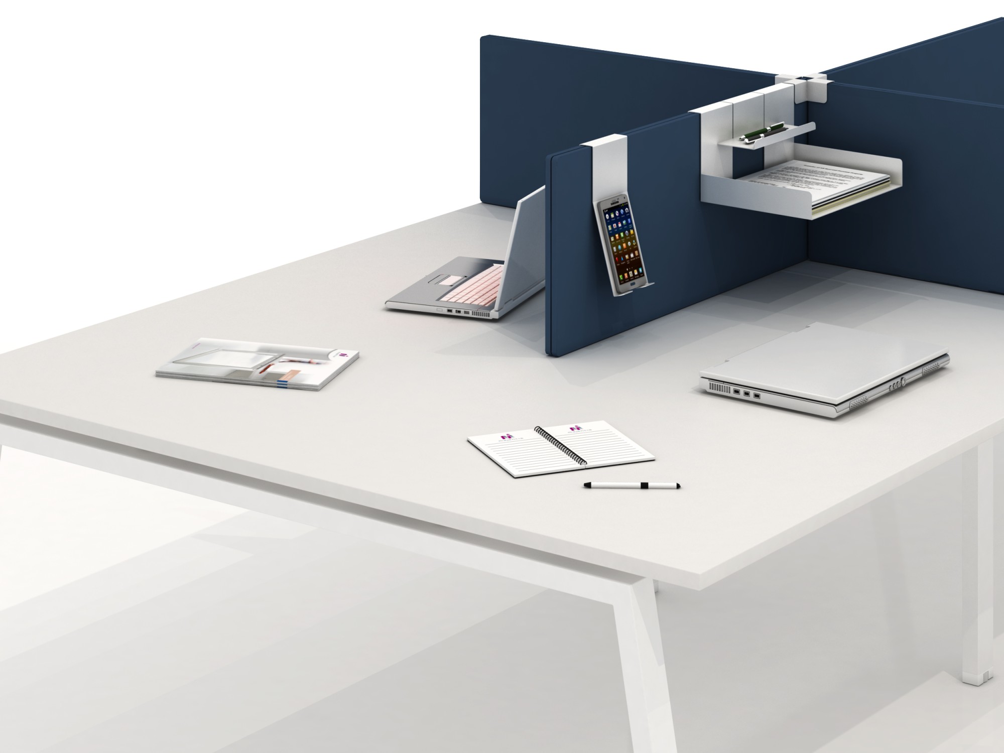 Główna galeria - Półka nakładana na przegrodę biurka, niska półka na dokumenty 330mm x 260mm (5)