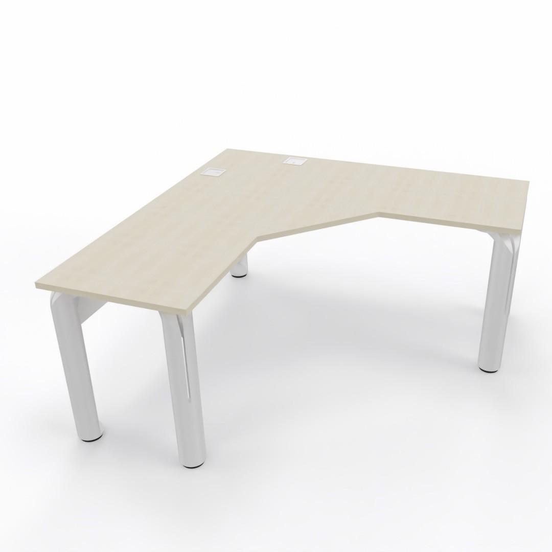 Biurko narożne Eklipse 1600x1600x600mm z osłoną tylną (szer x szer x gł)