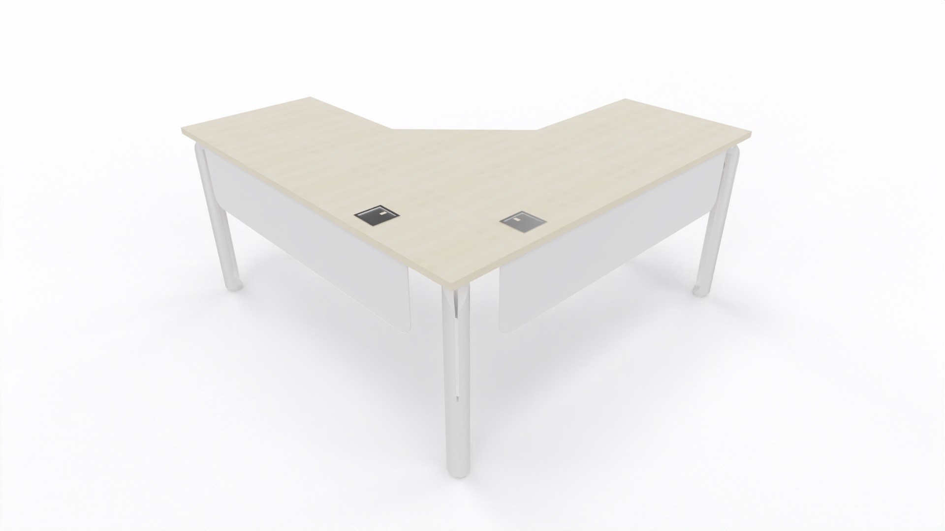 Główna galeria - Biurko narożne Eklipse 1600x1600x600mm z osłoną tylną (szer x szer x gł) (2)