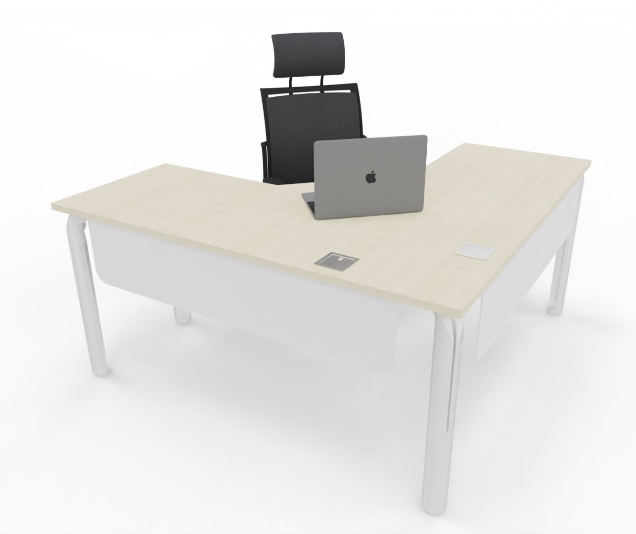 Główna galeria - Biurko narożne Eklipse 1600x1600x600mm z osłoną tylną (szer x szer x gł) (3)