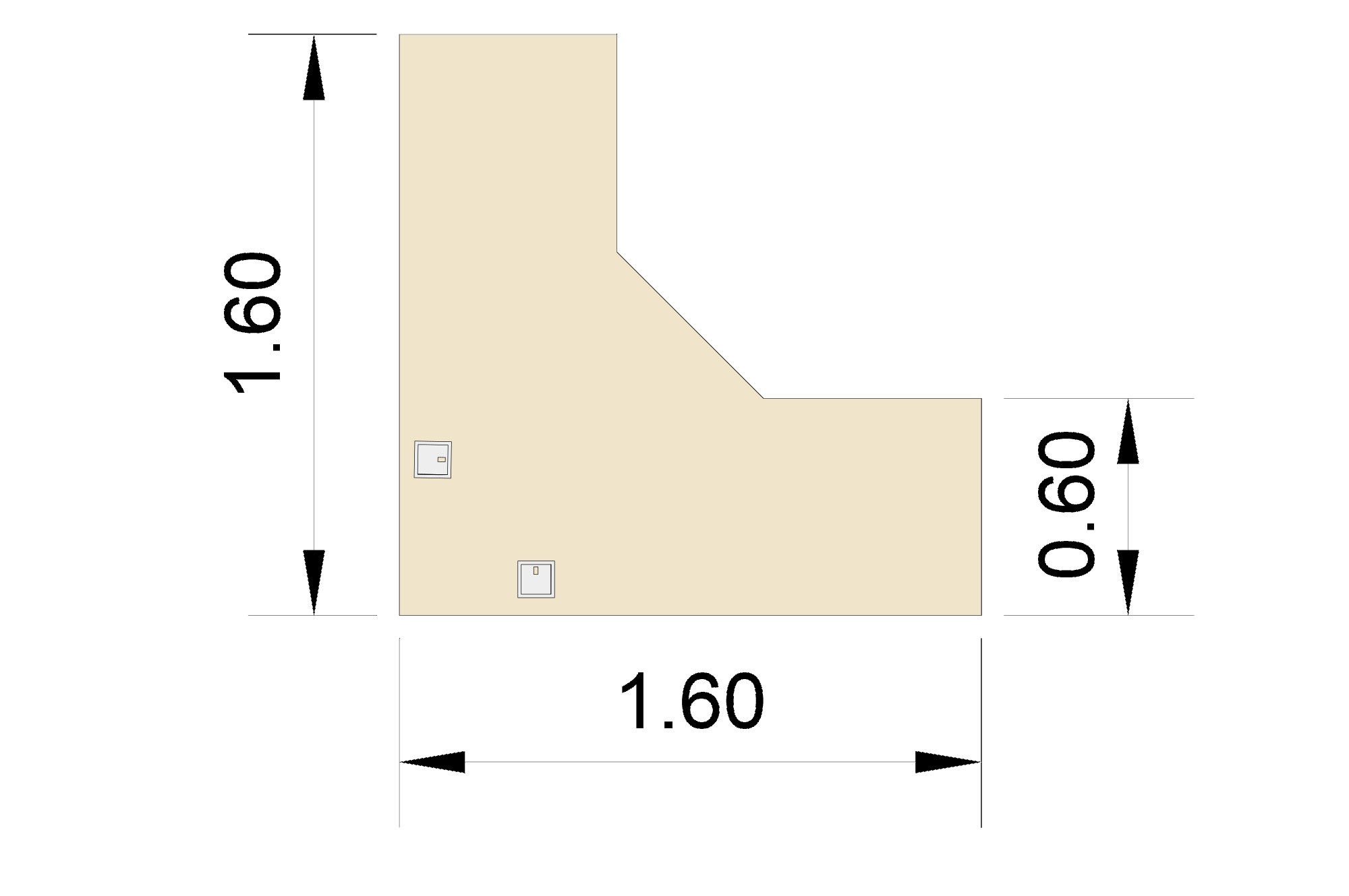 Główna galeria - Biurko narożne Eklipse 1600x1600x600mm (szer x szer x gł) (8)