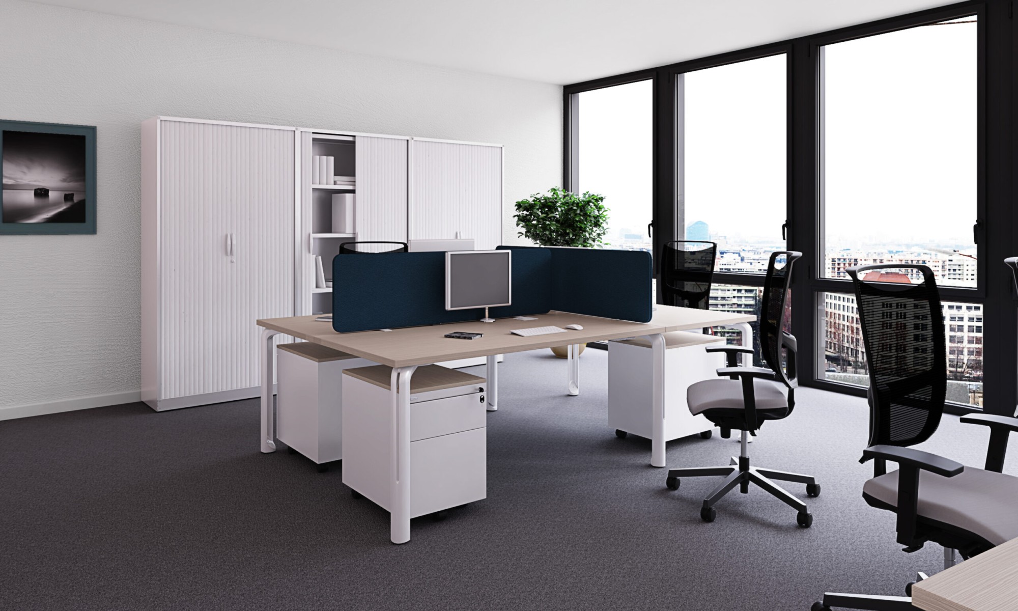 Główna galeria - Biurko Eklipse 1800x800x740 mm (szer x gł x wys) mobilne (2)