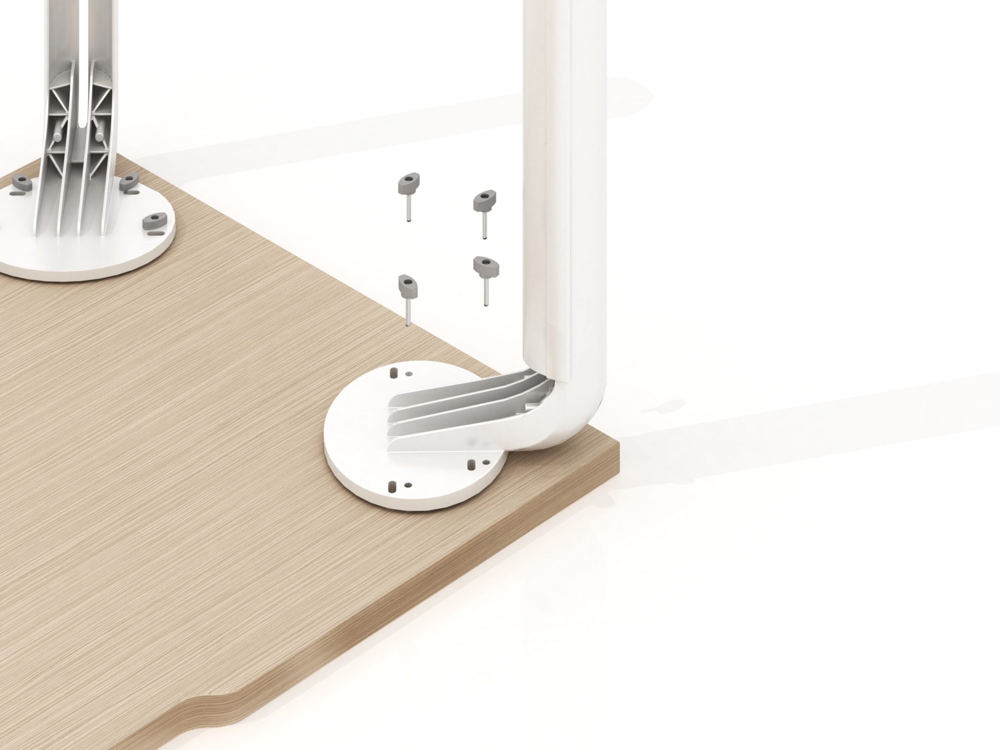 Główna galeria - Biurko Eklipse 1400x700 (szer x gł) z manualną regulacją wysokości, osłoną tylną (6)