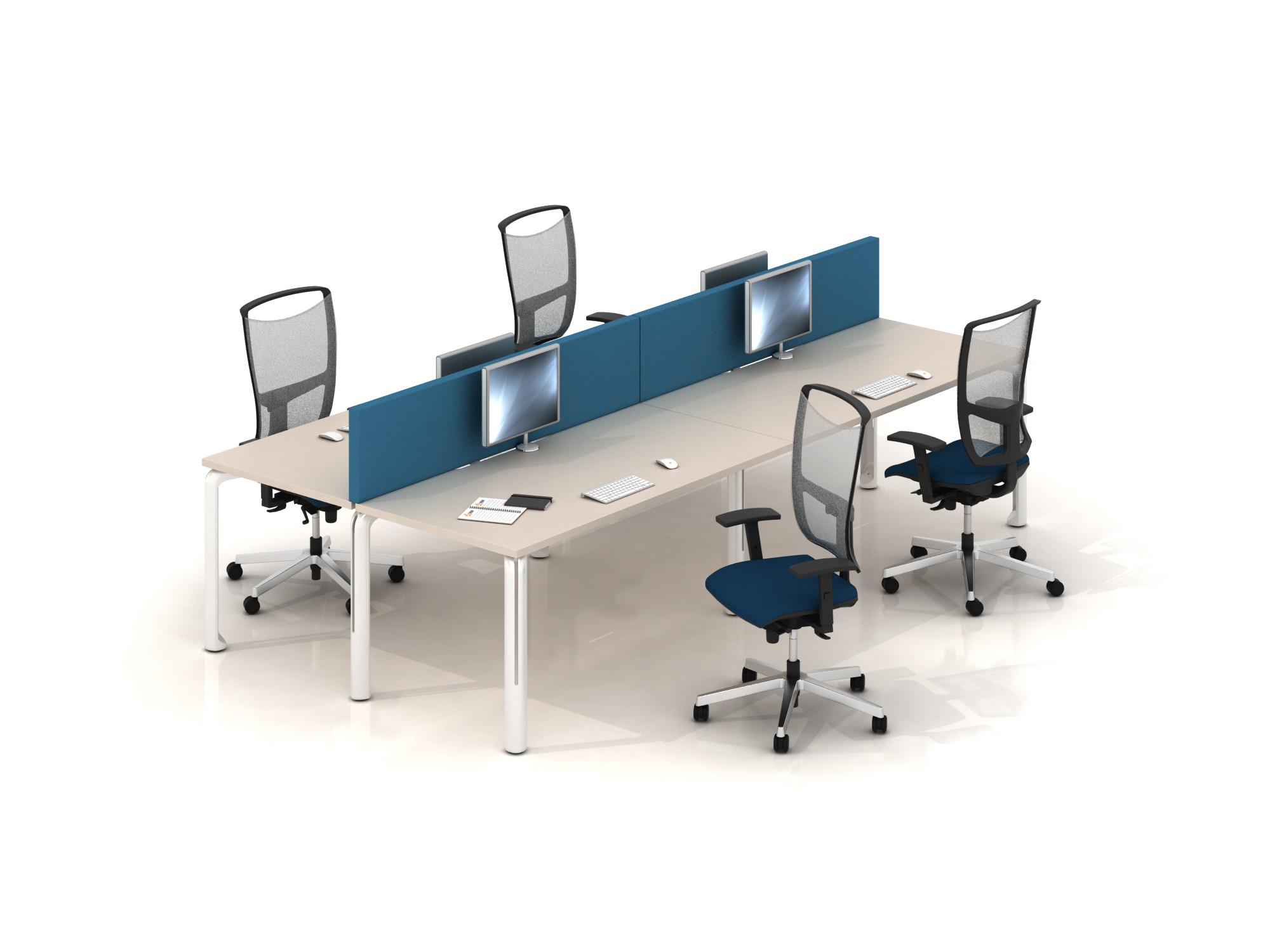 Główna galeria - Biurko Eklipse 1400x700 (szer x gł) z manualną regulacją wysokości, osłoną tylną (10)