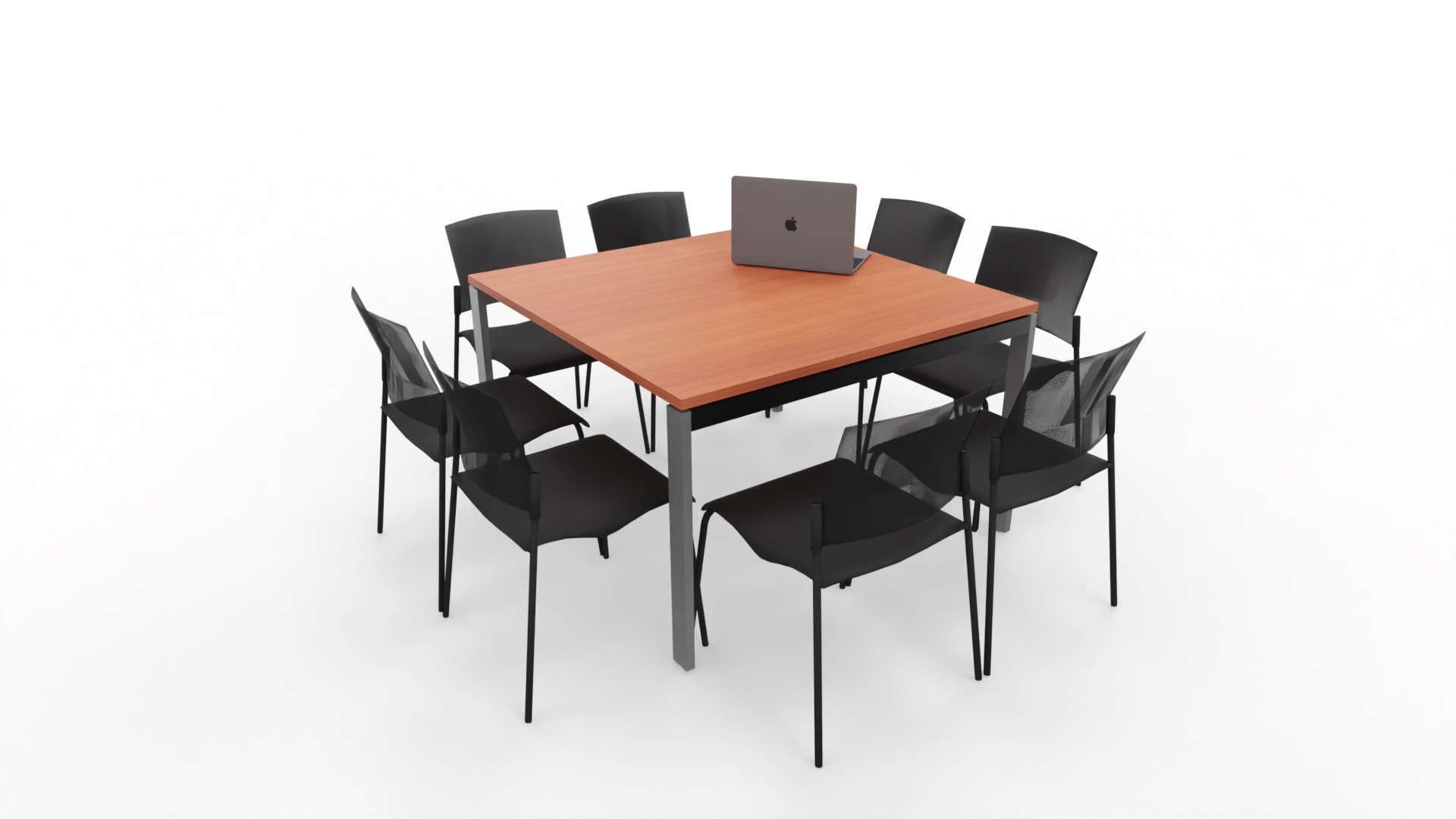 Główna galeria - Stół konferencyjny Conecto 1200 x 1200 mm z kanałem kablowym i przelotkami (2)