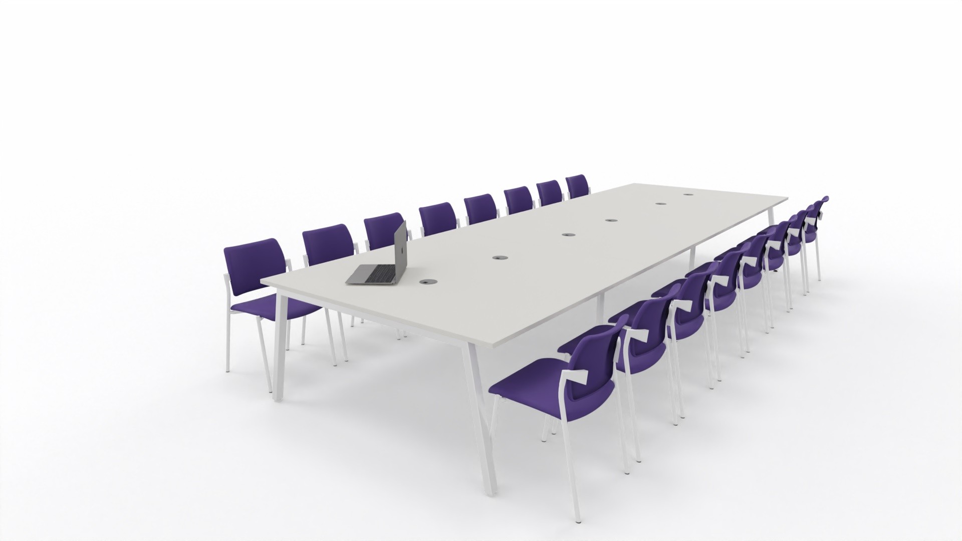 Główna galeria - Stół konferencyjny Conecto 480 x 160 cm z kanałami kablowymi (2)