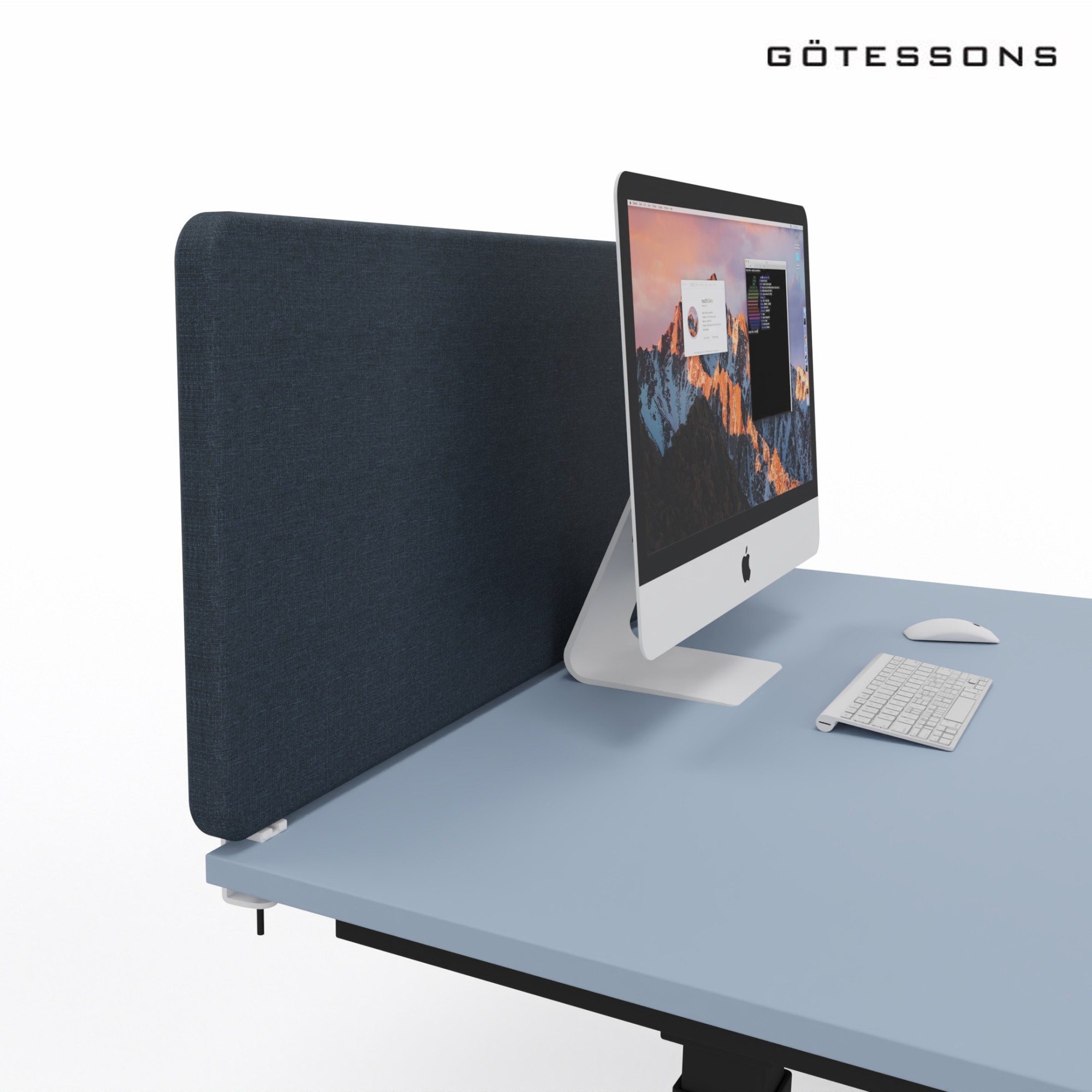 Główna galeria - Osłona, przegroda do biurka, ekran akustyczny granatowy Gotessons A30 (5)