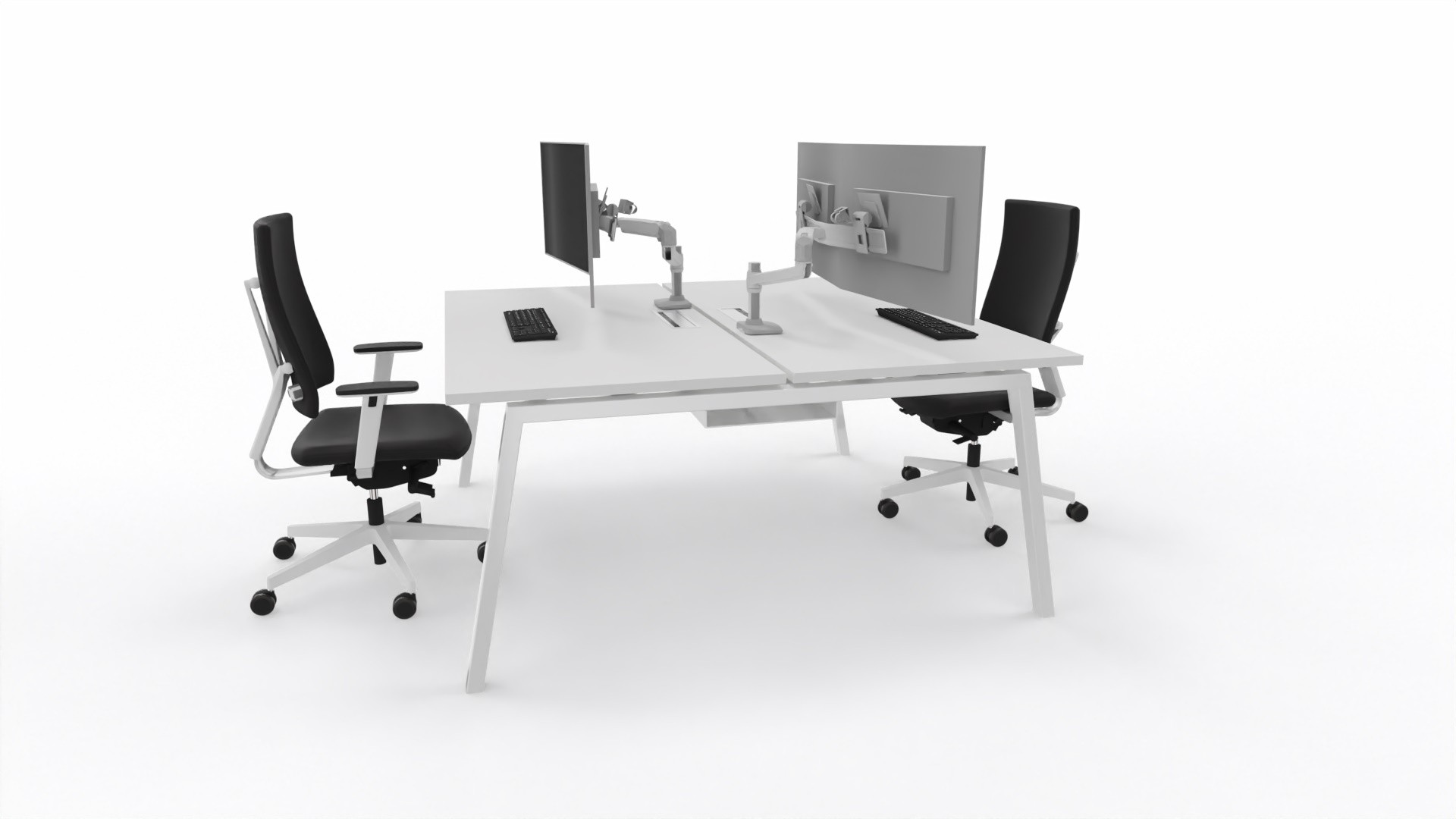 Główna galeria - Biurko Conecto Workbench podwójne 1600 x 1600 x 740mm (szer x gł x wys) (4)