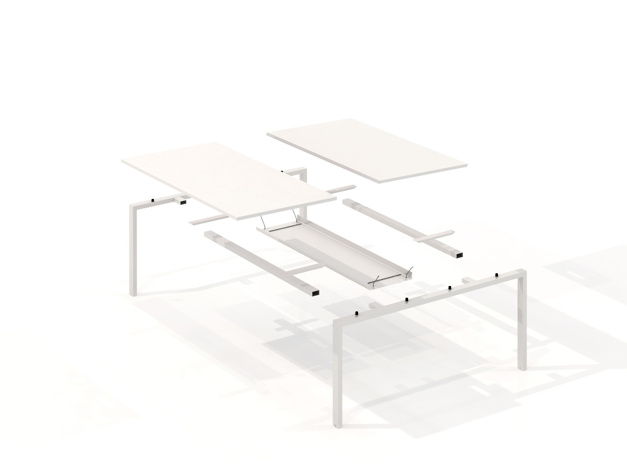 Główna galeria - Biurko Conecto Workbench podwójne 1600 x 1600 x 740mm (szer x gł x wys) (11)