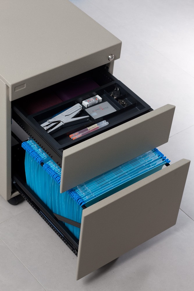 Główna galeria - Kontenerek Klea mobilny 36 szary z topem metalowym (2)