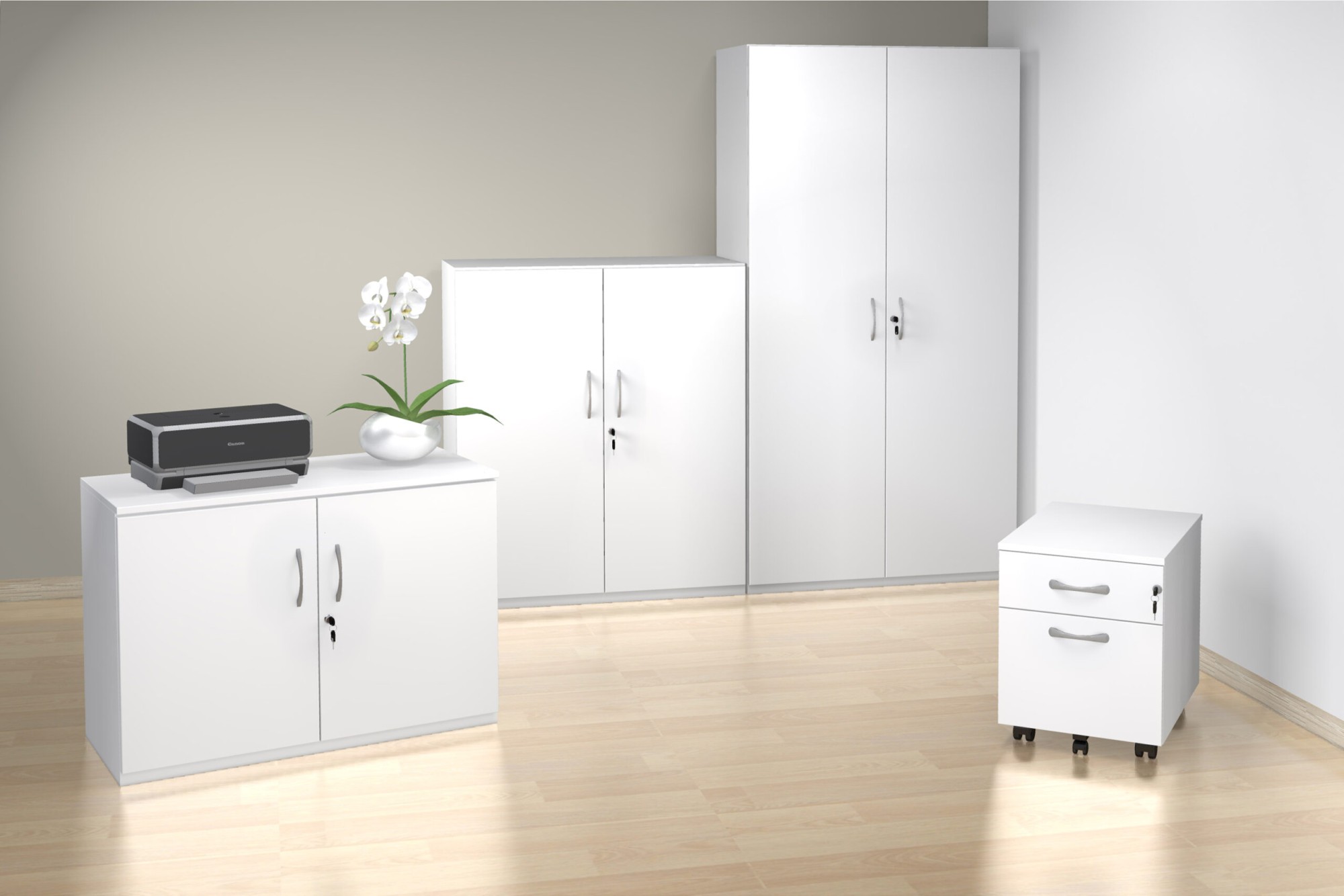 Główna galeria - Kontenerek biurowy, mobilny Classwood Szary 36 (4)