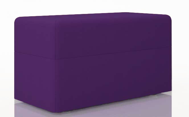 Pufa z serii Softwork 400x800 mm kolor śliwka