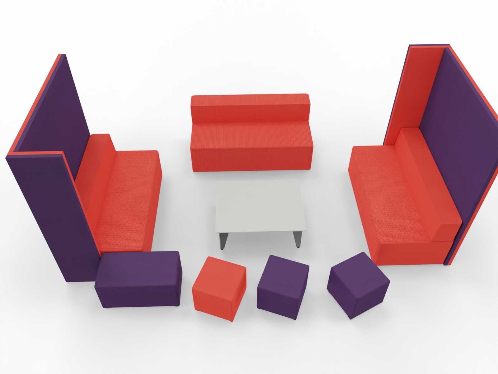 Główna galeria - Pufa z serii Softwork 400x800 mm kolor śliwka (9)