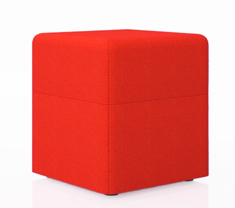 Główna galeria - Pufa z serii Softwork 400x400 mm kolor czerwona szminka (2)