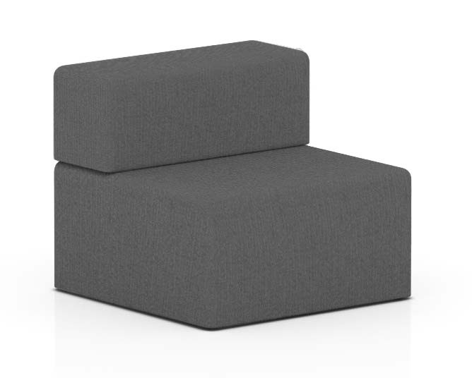 Główna galeria - Kanapa z oparciem prostym 800x800mm z serii Softwork kolor melange szary (2)