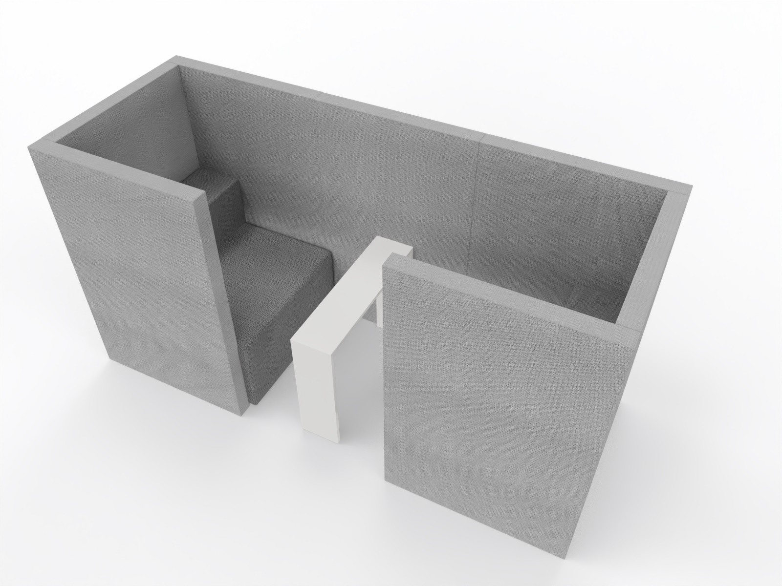 Główna galeria - Kanapa z oparciem prostym 800x800mm z serii Softwork kolor melange szary (6)