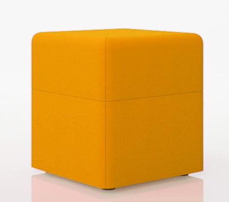 Główna galeria - Pufa z serii Softwork 400x400 mm kolor ochra żółta (3)