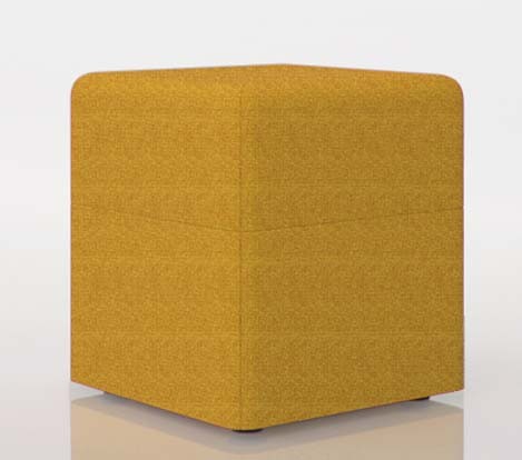 Główna galeria - Pufa z serii Softwork 400x400 mm kolor melange ochra (4)