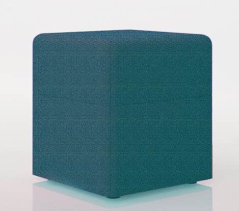 Pufa z serii Softwork 400x400 mm kolor melange turkus