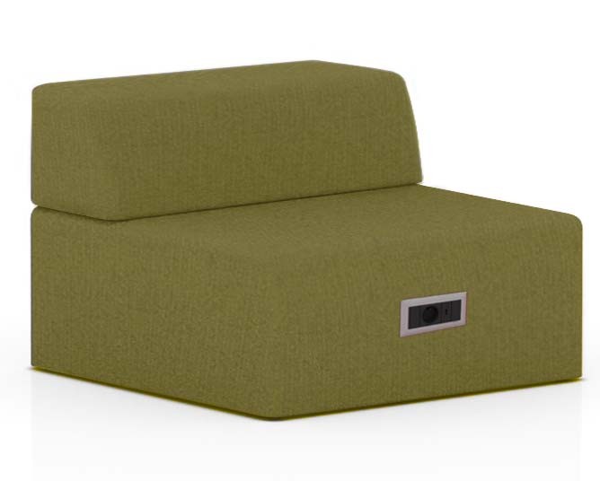 Główna galeria - Kanapa z oparciem ukośnym 1200x800mm z serii Softwork kolor melange ciemnozielony z mediaportem (2)