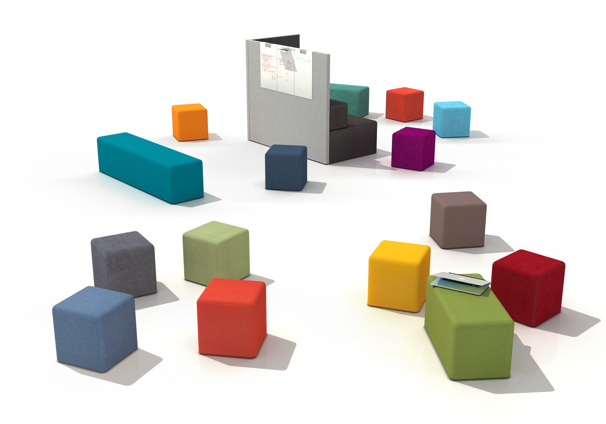 Główna galeria - Szezlong z oparciem ukośnym 800x1600 mm z serii Softwork kolor pomarańczowy (4)