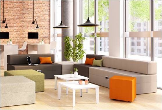 Główna galeria - Szezlong z oparciem ukośnym 800x1600 mm z serii Softwork kolor pomarańczowy (6)