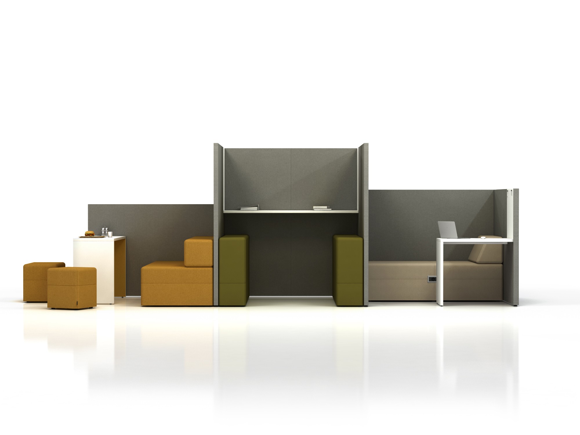 Główna galeria - Szezlong z oparciem ukośnym 800x1600 mm z serii Softwork kolor pomarańczowy (7)