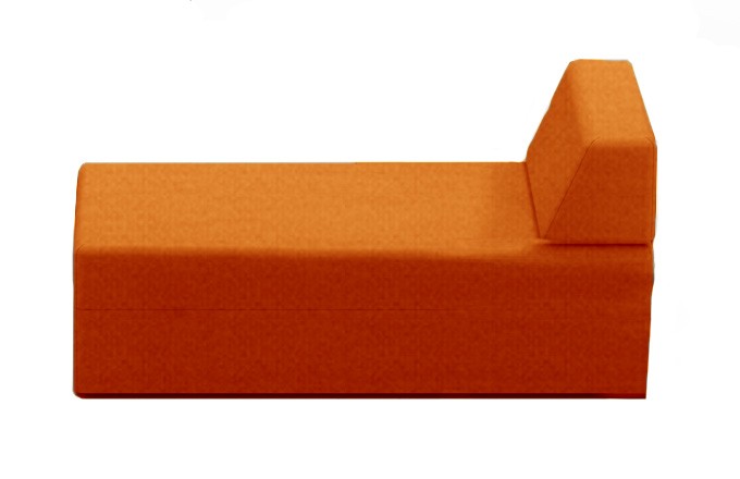 Główna galeria - Szezlong z oparciem ukośnym 800x1600 mm z serii Softwork kolor pomarańczowy (10)