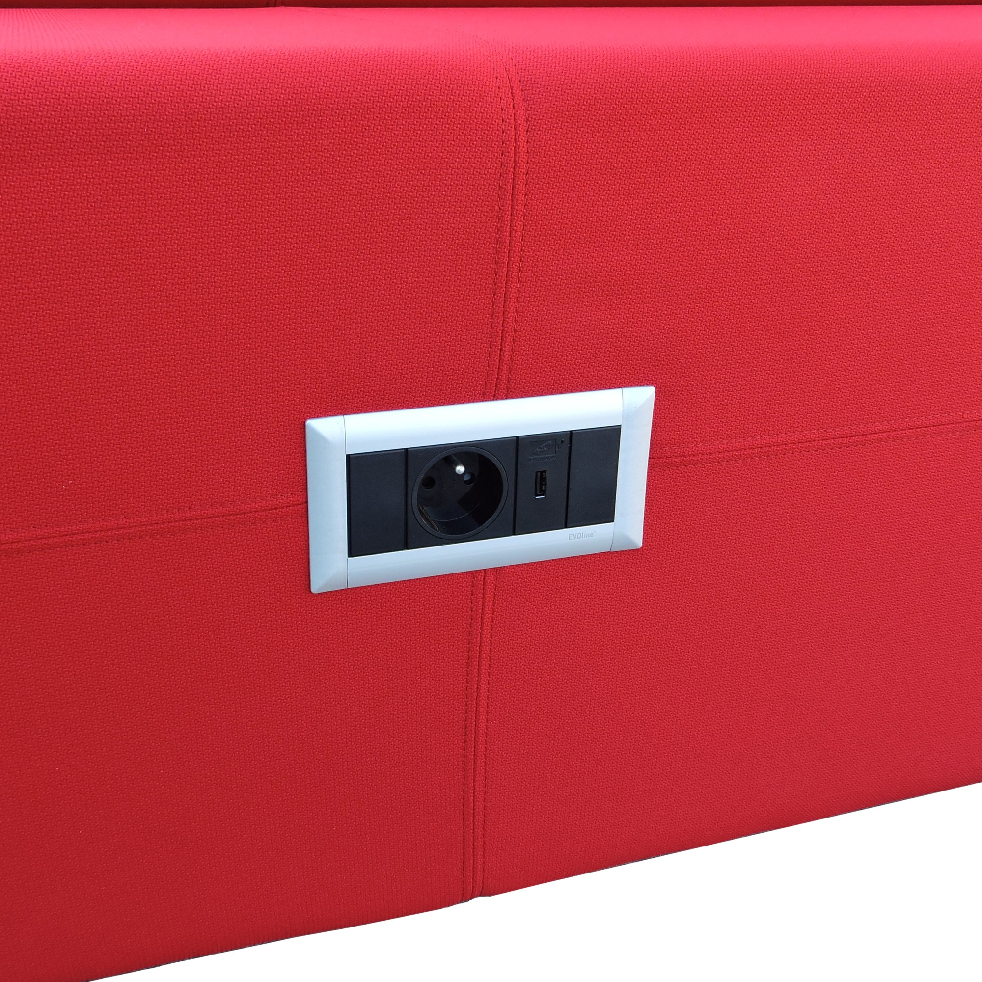 Główna galeria - Wysoka pufa z wbudowanym mediaportem 300x1200 mm z serii Softwork kolor pomarańczowy (4)