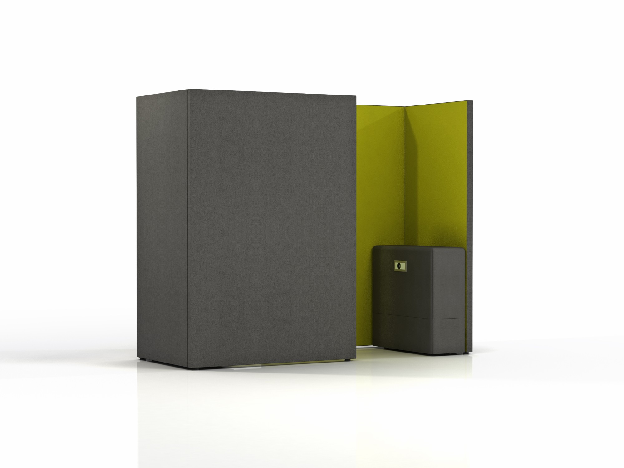 Główna galeria - Wysoka pufa z wbudowanym mediaportem 300x1200 mm z serii Softwork kolor oliwka (2)