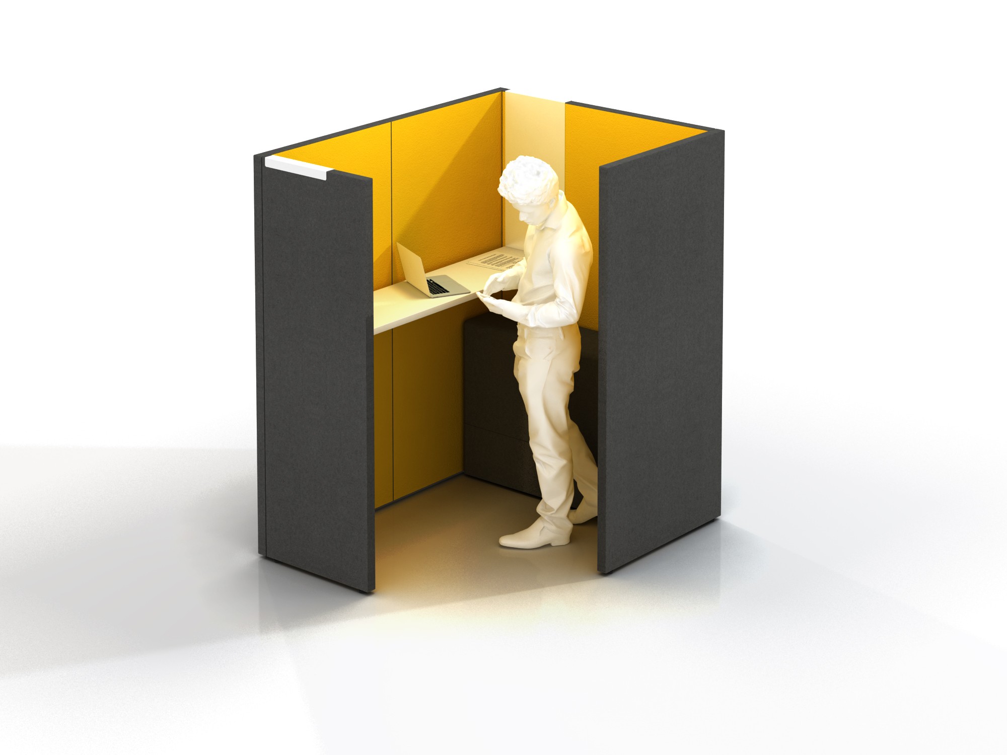 Główna galeria - Wysoka pufa z wbudowanym mediaportem 300x1200 mm z serii Softwork kolor oliwka (6)