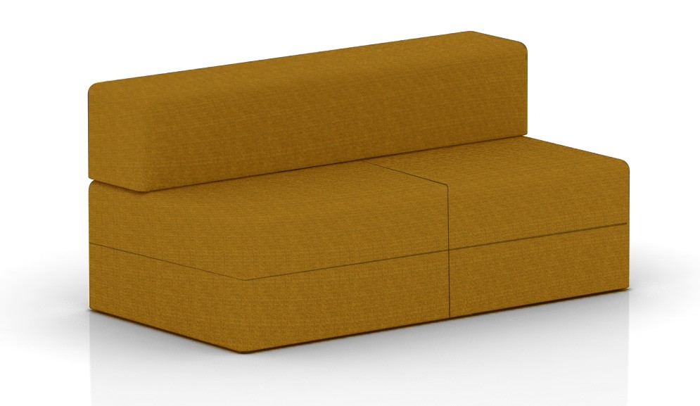 Główna galeria - Kanapa z oparciem prostym 1600x800mm z serii Softwork kolor melange ochra (5)