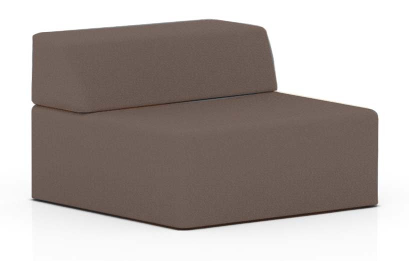 Główna galeria - Kanapa z oparciem ukośnym 1600x800mm z serii Softwork kolor bazalt (5)