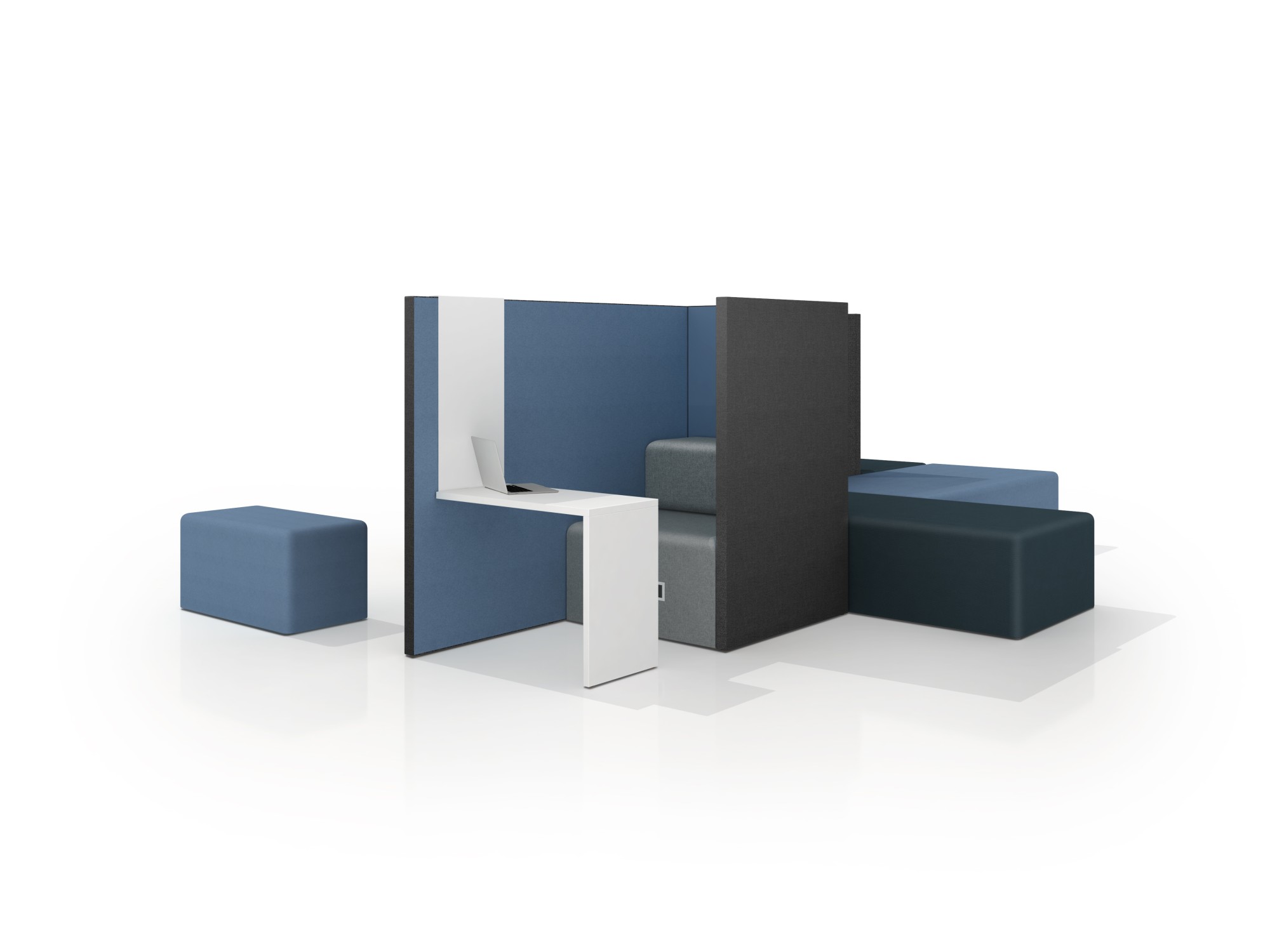 Główna galeria - Kanapa z oparciem prostym 1600x800mm z serii Softwork kolor turkus (2)