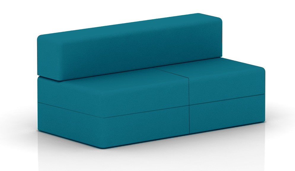 Główna galeria - Kanapa z oparciem prostym 1600x800mm z serii Softwork kolor turkus (5)