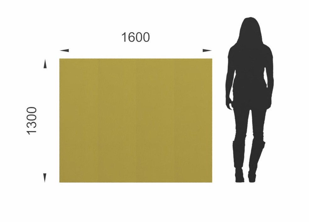 Główna galeria - Ścianka podłogowa Softwork Ekran akustyczny tapicerowany 1300 x 1600 x 55 mm, bez podstawy, Tkanina Step ochra (2)